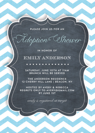 Adoption Baby Shower Party Invitations